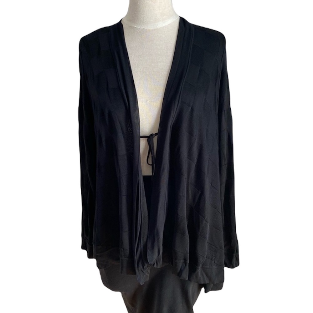 GIORGIO ARMANI BASKET WEAVE OPEN CARDIGAN